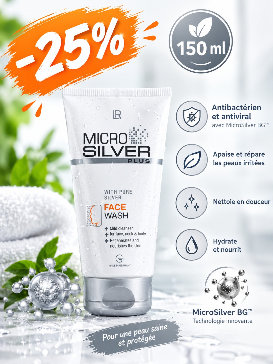 Crème Nettoyante Microsilver