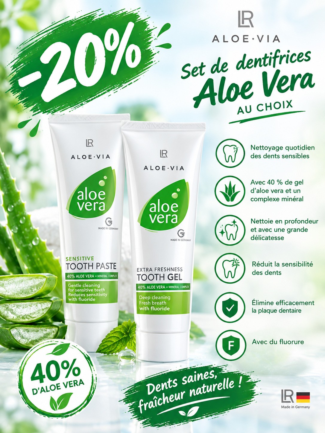 Dentifrices Aloe Vera