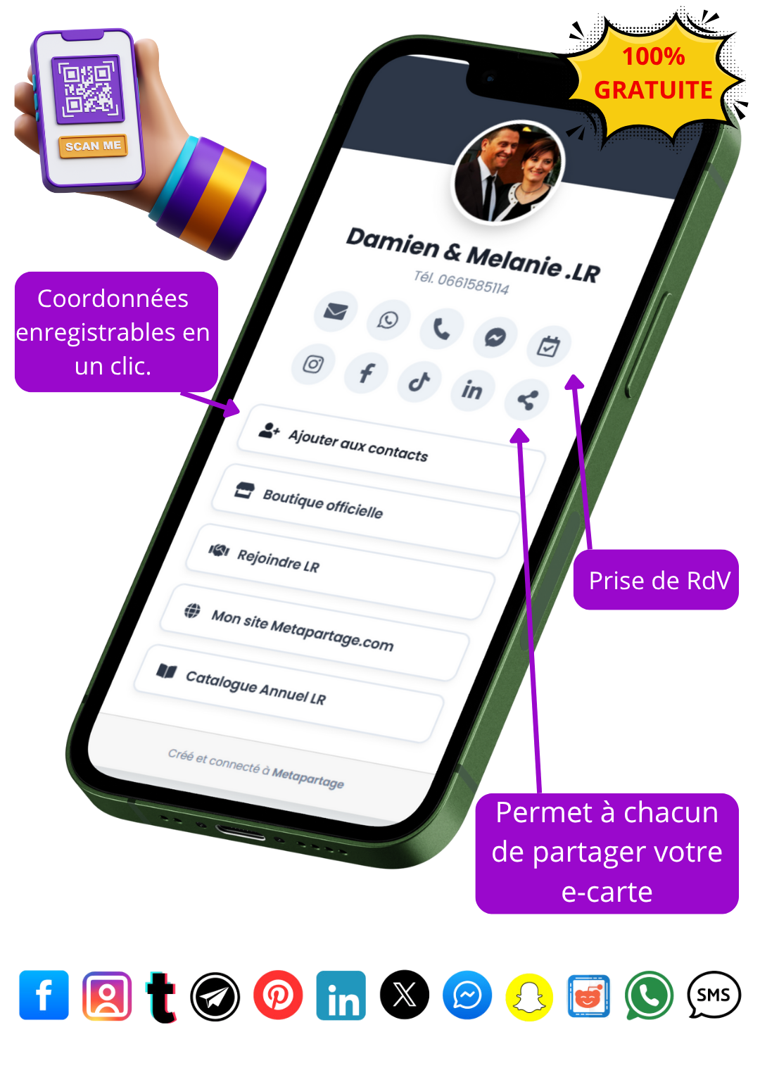 Carte Mélanie et Damien