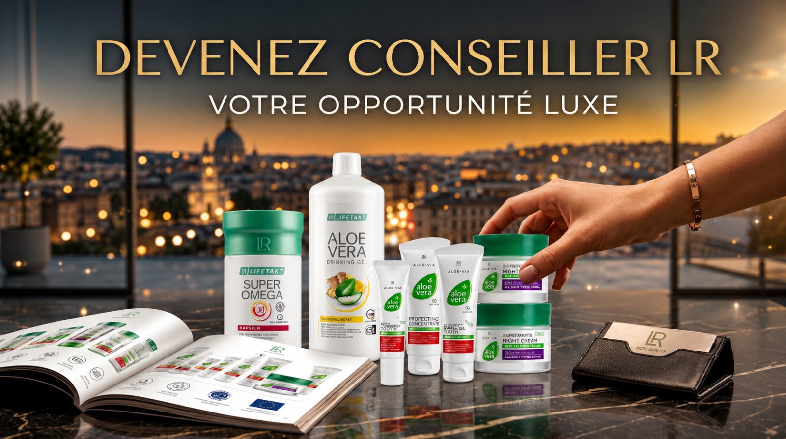 Feuille d'Aloe Vera fraîche et produits de bien-être