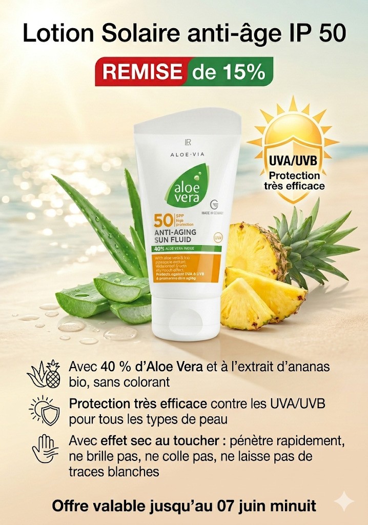Crème Solaire Anti-Âge
