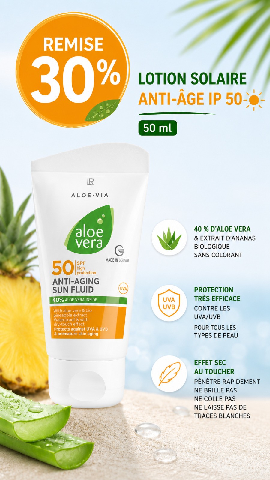 Crème Solaire Anti-Âge