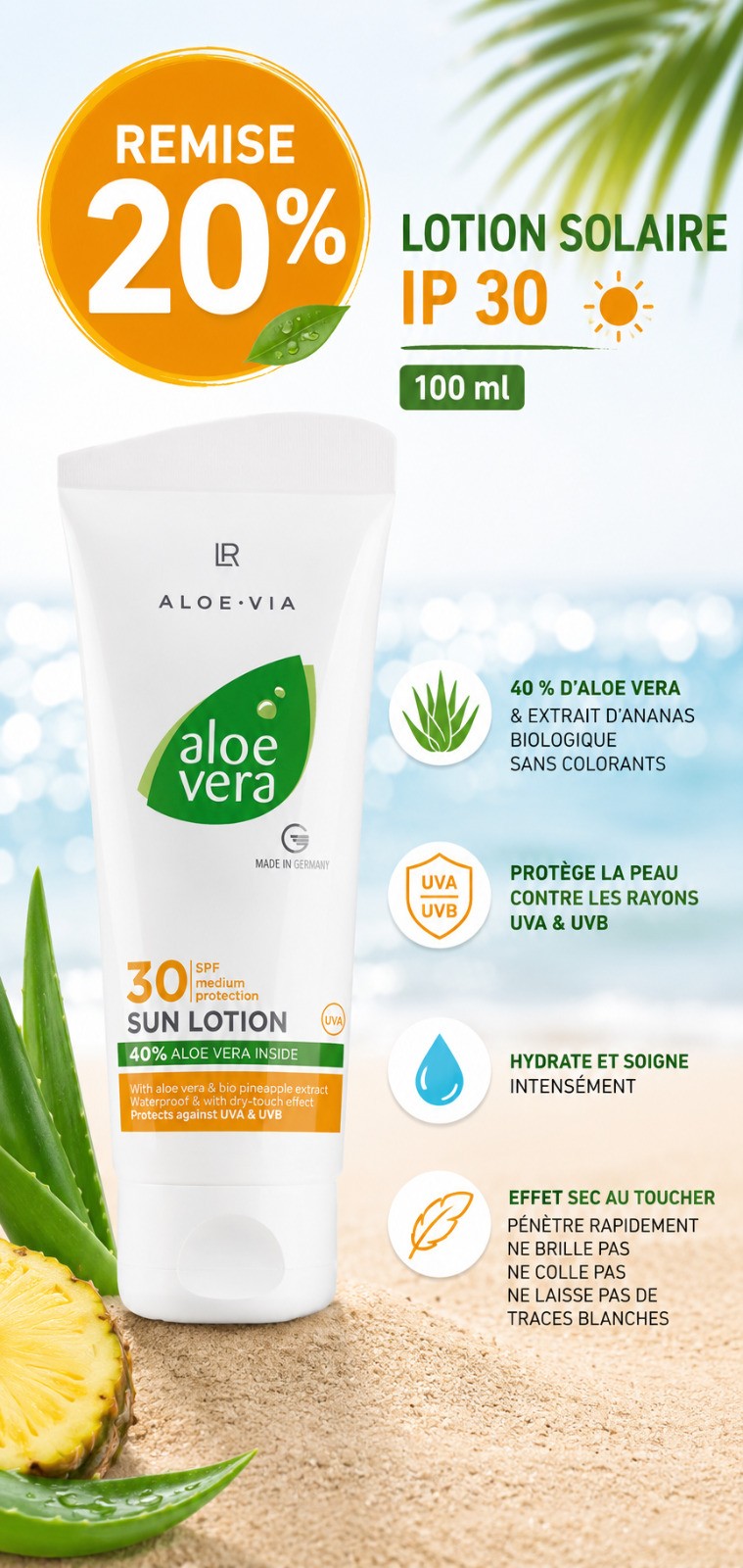 Lotion Solaire IP 30