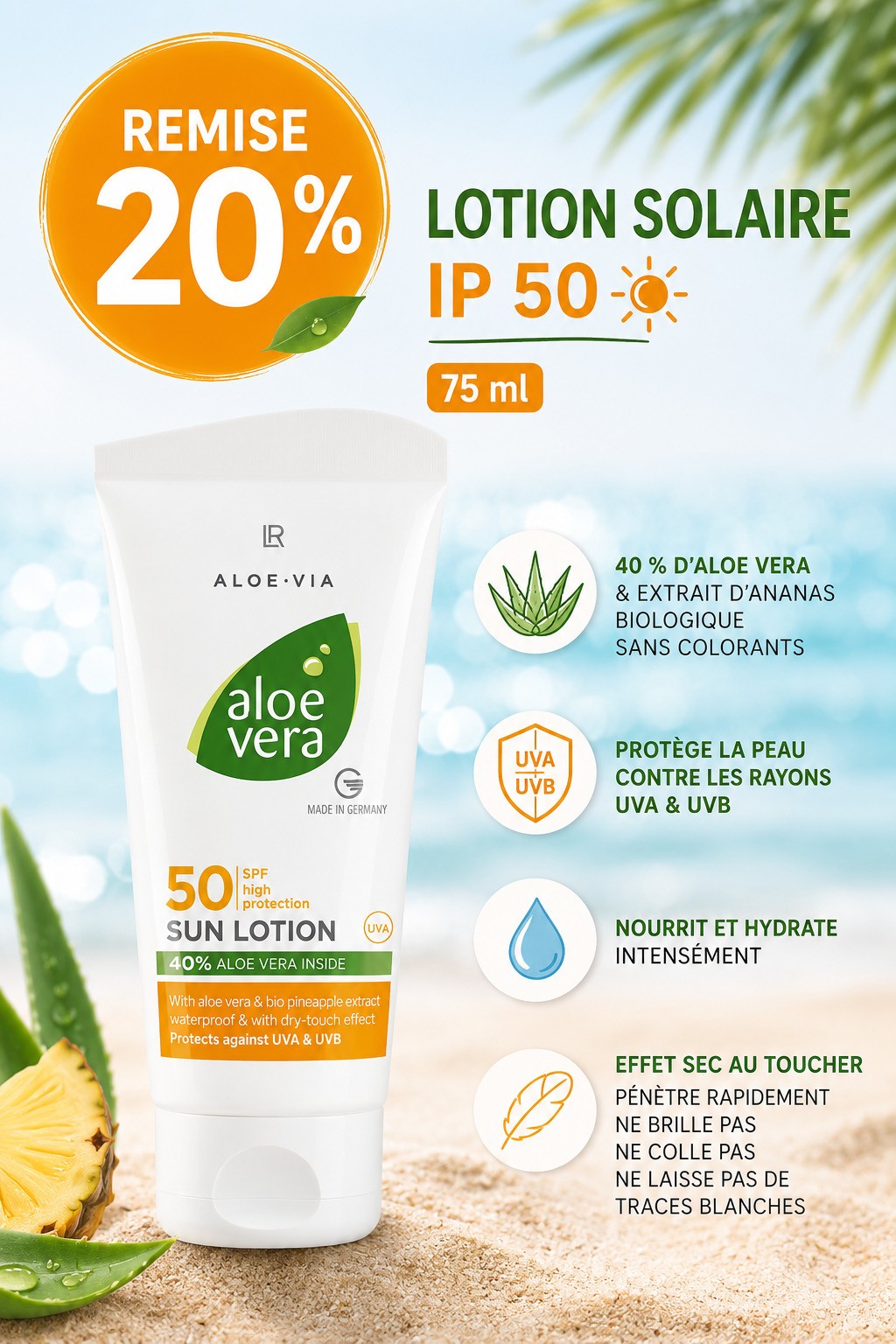 Lotion Solaire IP 50